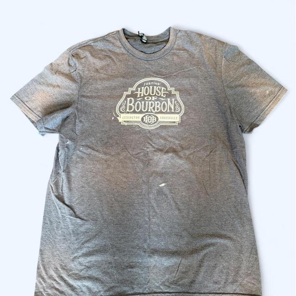 Vintage House of Bourbon Graphic T-Shirt – Distressed Gray